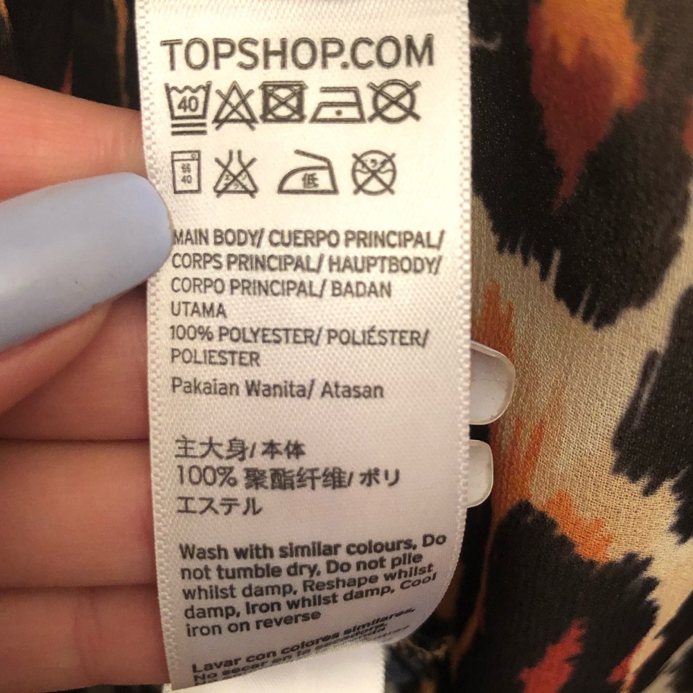 Topshop Leopard Print Ruffle Blouse - Picture 14 of 14